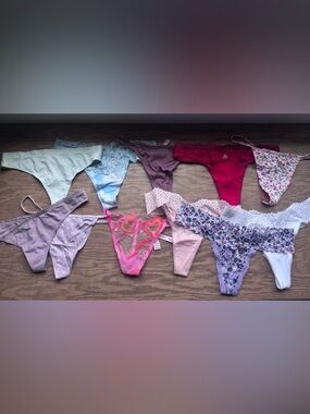 Victoria’s Secret Thong + V-String Bundle (11 pieces)